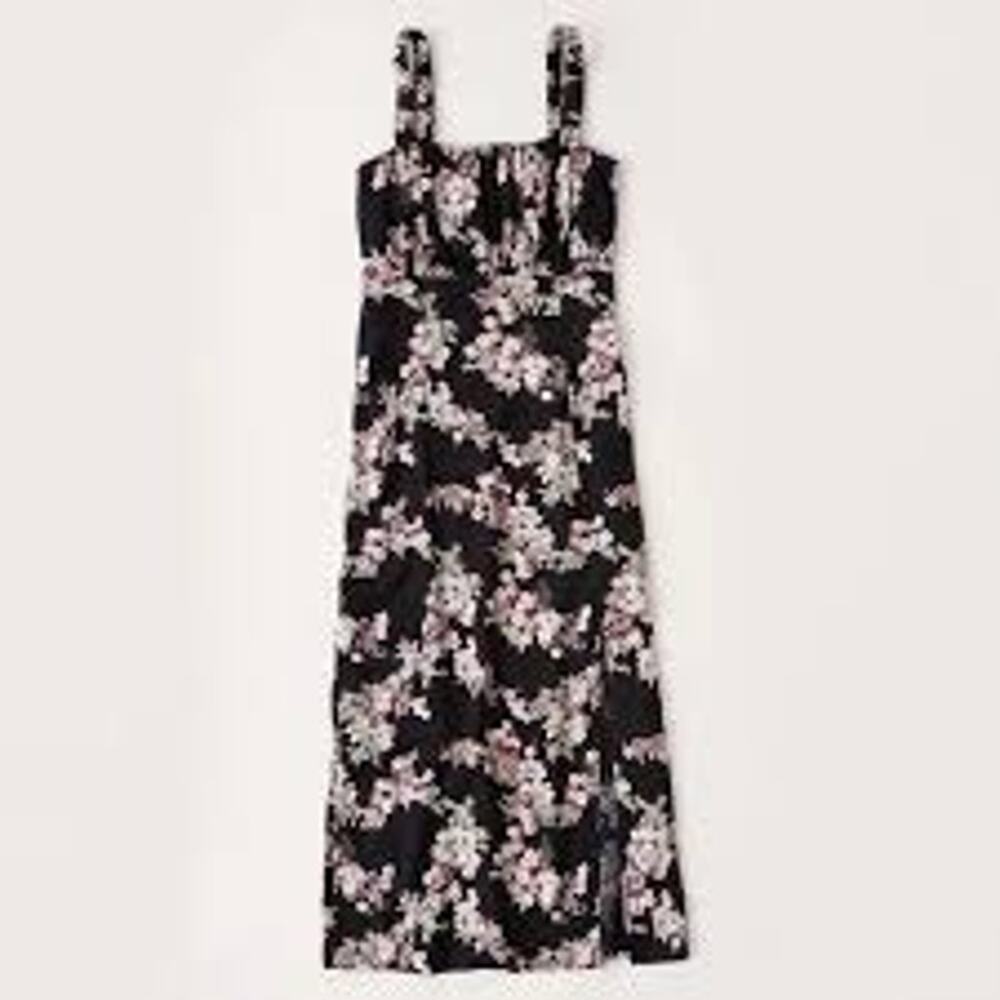 ABERCROMBIE & FITCH Midi Slip Dress Milkmaid Babydoll Moody Floral Size Small S